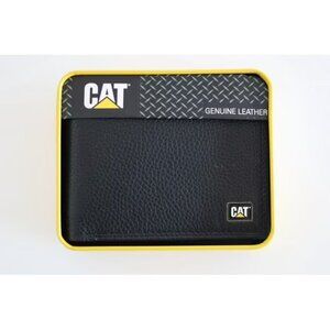 NEW Caterpillar CAT Bi-fold wallet with foldout card case. ‌Genuine Leather